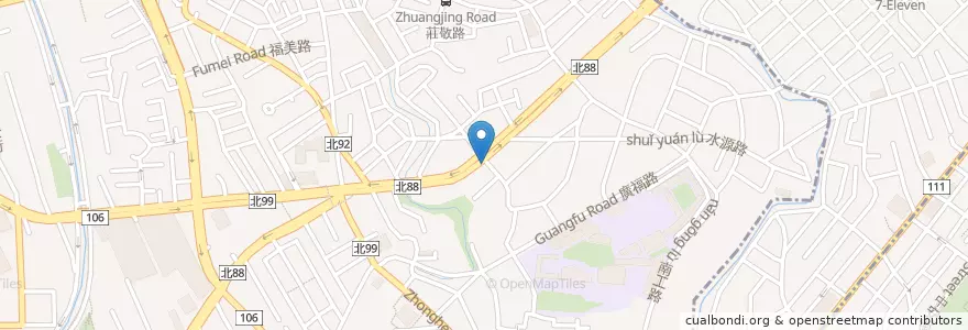 Mapa de ubicacion de 錢都日式涮涮鍋 en Taiwan, Neu-Taipeh, Zhonghe, Yonghe.