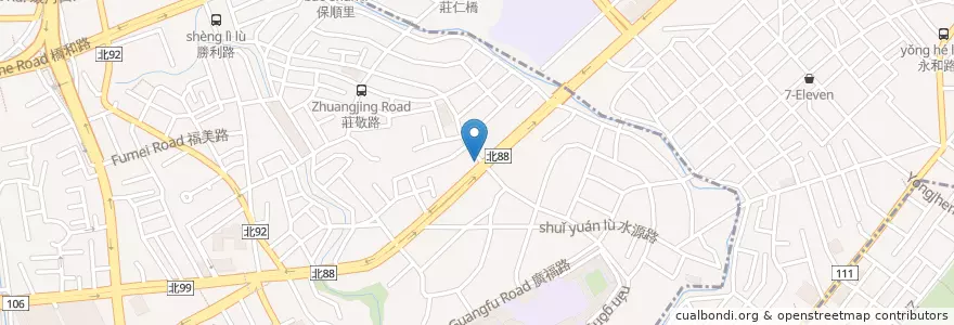 Mapa de ubicacion de 桶一天下 en Taiwan, 新北市, 中和區, 永和區.
