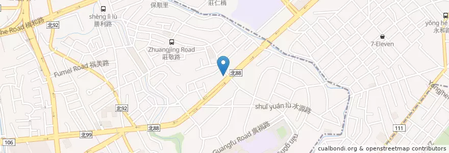 Mapa de ubicacion de 白家聲診所 en Taiwan, 新北市, 中和區, 永和區.