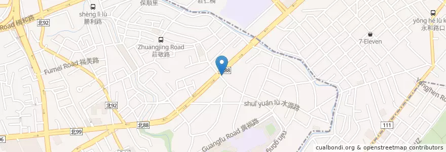 Mapa de ubicacion de 何嘉仁國際幼兒園 en Taïwan, Nouveau Taipei, Chungho, 永和區.