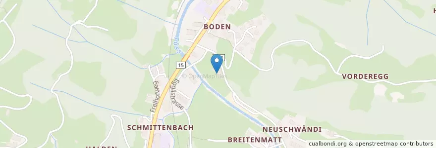 Mapa de ubicacion de Badi-Beiz en Schweiz/Suisse/Svizzera/Svizra, Zürich, Bezirk Hinwil, Fischenthal.