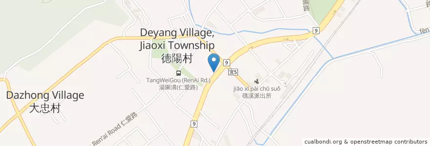 Mapa de ubicacion de 宜蘭滷之鄉 en تايوان, مقاطعة تايوان, 宜蘭縣, 礁溪鄉.