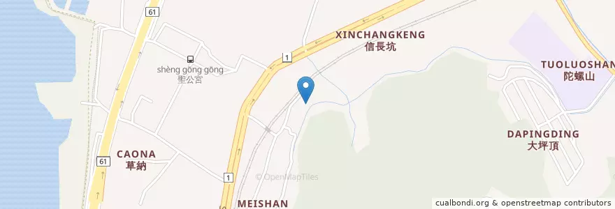 Mapa de ubicacion de 三真宮 en 타이완, 타이완성, 신주시, 香山區.