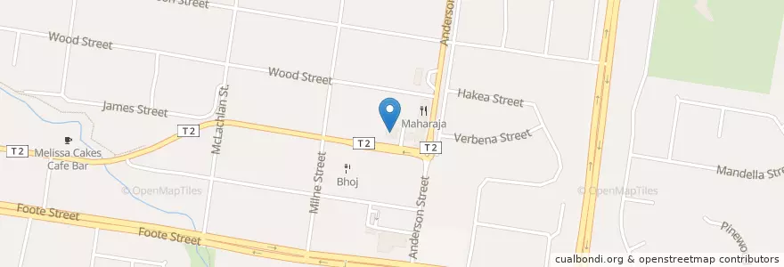 Mapa de ubicacion de Eastern Court en Australien, Victoria, City Of Manningham.