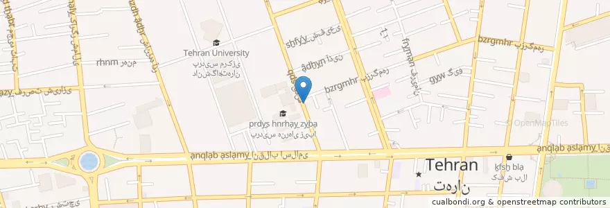 Mapa de ubicacion de sadegh amiri en İran, Tahran Eyaleti, شهرستان تهران, Tahran, بخش مرکزی شهرستان تهران.