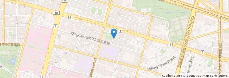 Mapa de ubicacion de 三禾行飲食 en 臺灣, 新北市, 臺北市, 中正區.