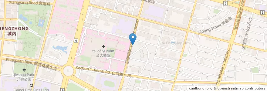Mapa de ubicacion de 杏一藥局 en 臺灣, 新北市, 臺北市, 中正區.