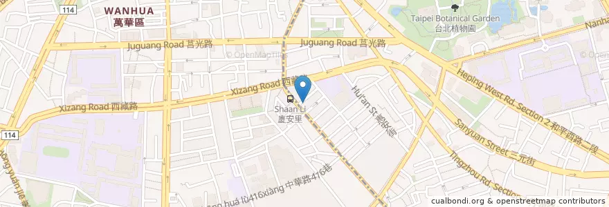 Mapa de ubicacion de 黃豆家 en Taiwan, New Taipei, Taipei, Wanhua District.