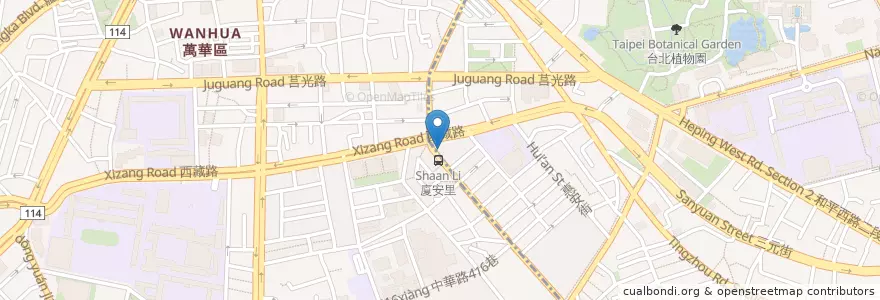 Mapa de ubicacion de 283早餐店 en Taiwan, 新北市, Taipei, 萬華區.