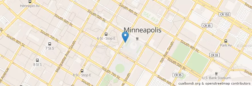 Mapa de ubicacion de 3rd Ave. S en ایالات متحده آمریکا, مینه‌سوتا, Hennepin County, Minneapolis.