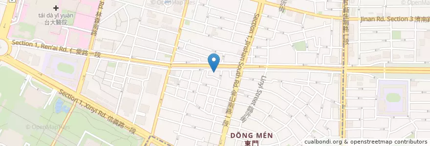 Mapa de ubicacion de 紅爐牛排館 en Tayvan, 新北市, Taipei, 中正區.