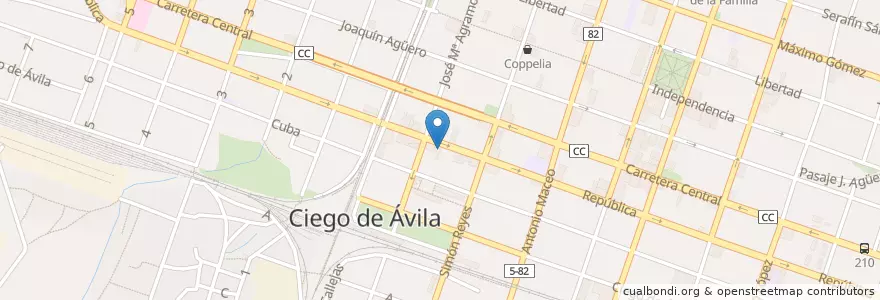 Mapa de ubicacion de El Camarote en キューバ, Ciego De Ávila, Ciego De Ávila, Ciudad De Ciego De Ávila, Ciudad De Ciego De Ávila.