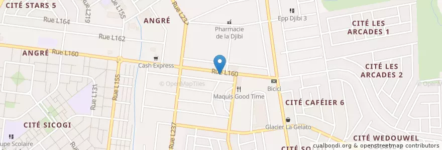 Mapa de ubicacion de Pharmacie Sainte Harmony en Costa De Marfil, Abiyán, Cocody.
