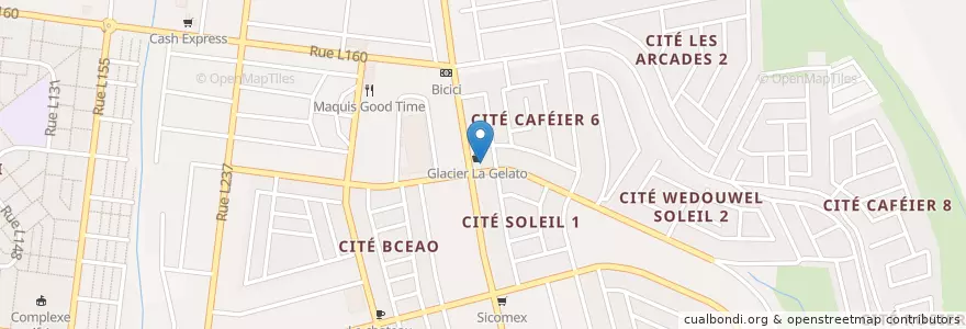 Mapa de ubicacion de 8e Tranche en ساحل عاج, آبیجان, Cocody.