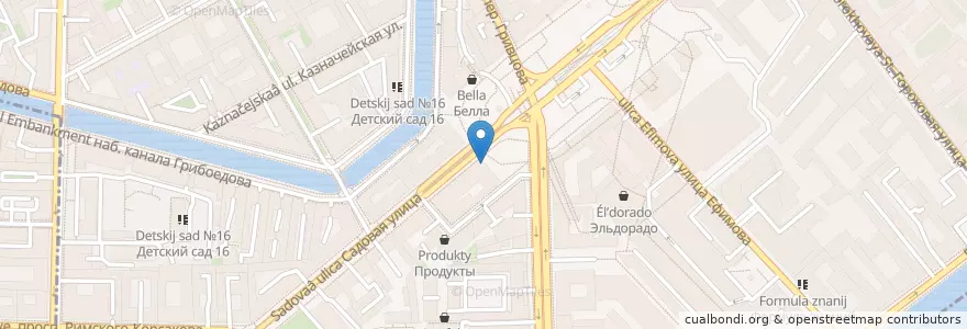 Mapa de ubicacion de Starbucks en Rusland, Северо-Западный Федеральный Округ, Oblast Leningrad, Sint-Petersburg, Адмиралтейский Район, Сенной Округ.