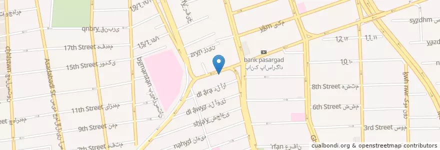 Mapa de ubicacion de داروخانه امرایی en Iran, Tehran Province, Tehran County, Tehran, بخش مرکزی شهرستان تهران.