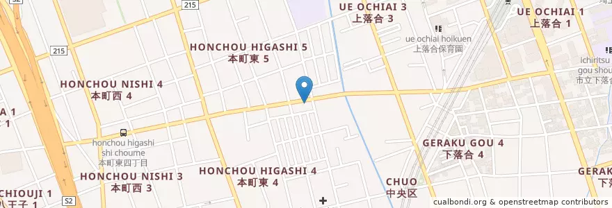 Mapa de ubicacion de 居酒屋　力 en 일본, 사이타마현, さいたま市, 中央区.
