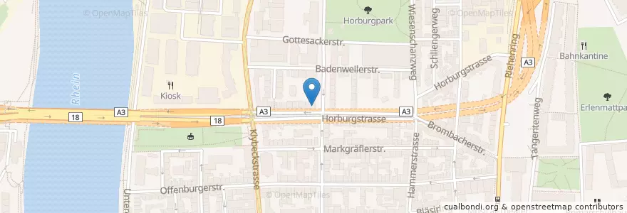 Mapa de ubicacion de Pizzeria Da Pia en Suiza, Basilea-Ciudad, Basilea.