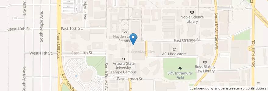 Mapa de ubicacion de Einstein Bros and Bagels en United States, Arizona, Maricopa County, Tempe.