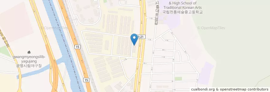 Mapa de ubicacion de 신한은행 en Республика Корея, Сеул, 금천구, 시흥3동.