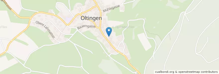 Mapa de ubicacion de Ochsen en Suiza, Basilea-Campiña, Bezirk Sissach, Oltingen.