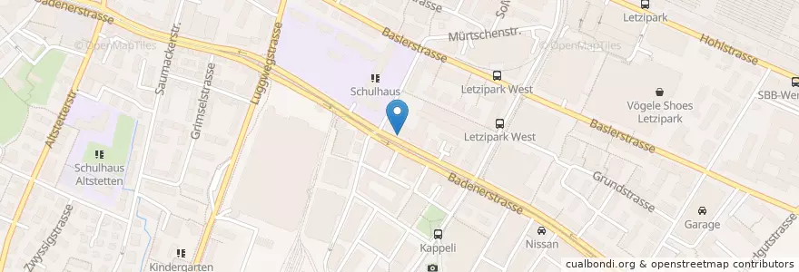 Mapa de ubicacion de BP Emil Frey Altstetten en Switzerland, Zurich, District Zurich, Zurich.