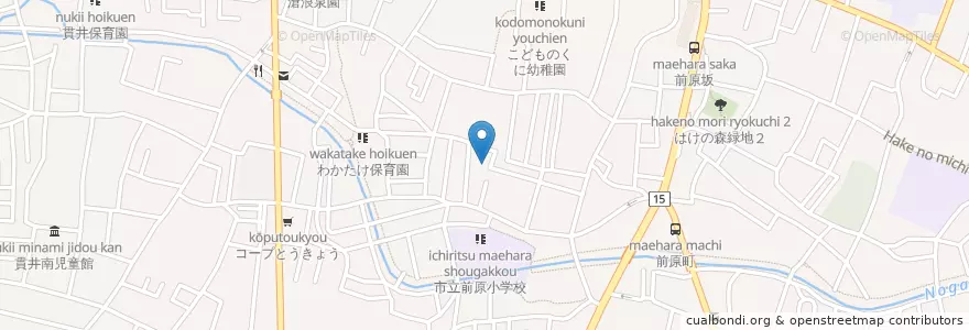 Mapa de ubicacion de 神明宮 en Japan, 東京都, 小金井市.