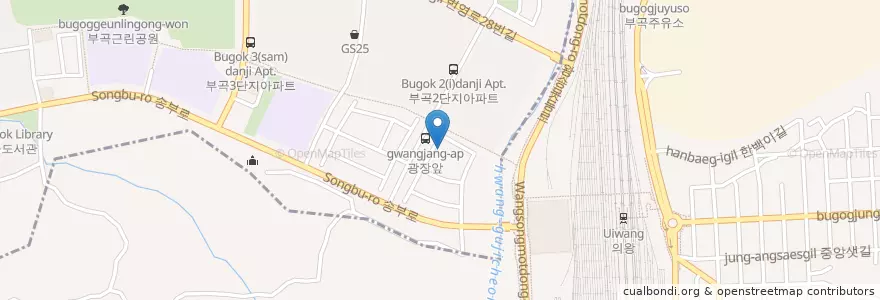 Mapa de ubicacion de 참조은약국 en 大韓民国, 京畿道, 義王市, 부곡동, 군포2동.