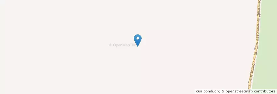 Mapa de ubicacion de Демьянское сельское поселение en Russie, District Fédéral De L'Oural, Oblast De Tioumen, Уватский Район, Демьянское Сельское Поселение.