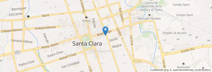 Mapa de ubicacion de El Sol en Cuba, Villa Clara, Santa Clara, Ciudad De Santa Clara.