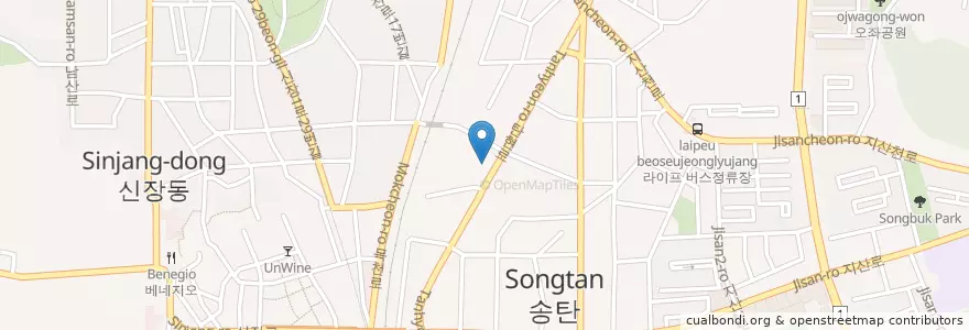 Mapa de ubicacion de 평택경찰서 송탄지구대 en Республика Корея, Кёнгидо, 평택시.