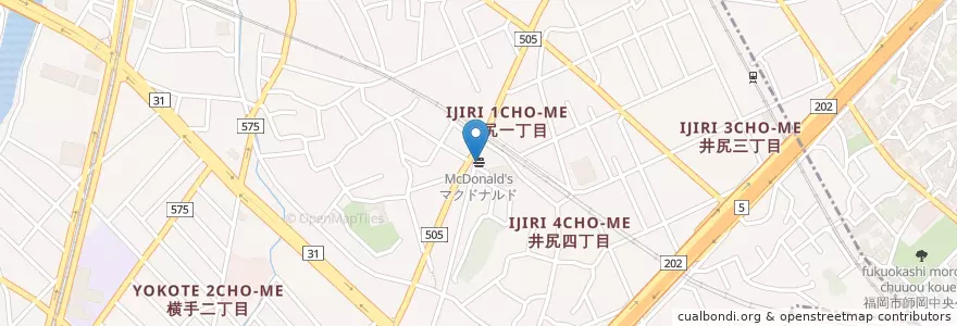Mapa de ubicacion de マクドナルド en Japan, 福岡県, Fukuoka, 南区.