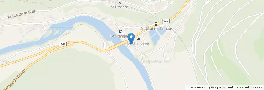 Mapa de ubicacion de La Semeuse en 스위스, Jura, District De Porrentruy, Clos Du Doubs.