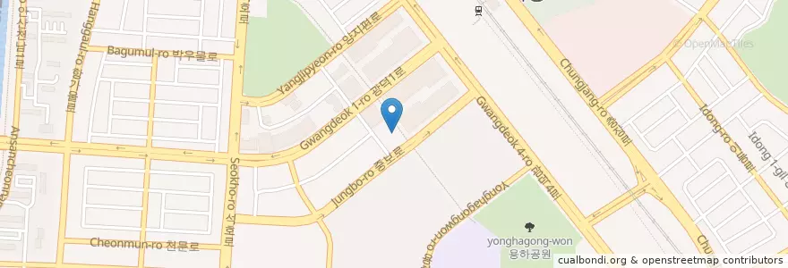Mapa de ubicacion de 안산상록경찰서 이동파출소 en Республика Корея, Кёнгидо, 안산시, 상록구.