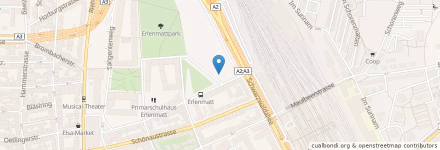 Mapa de ubicacion de Matt & Elly Brewery & Kitchen en 스위스, Basel-Stadt, Basel.