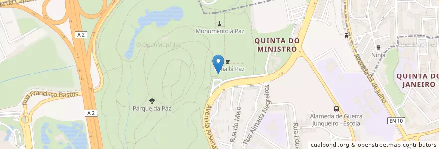 Mapa de ubicacion de ALM-00027 en ポルトガル, Área Metropolitana De Lisboa, Setúbal, Península De Setúbal, Almada.