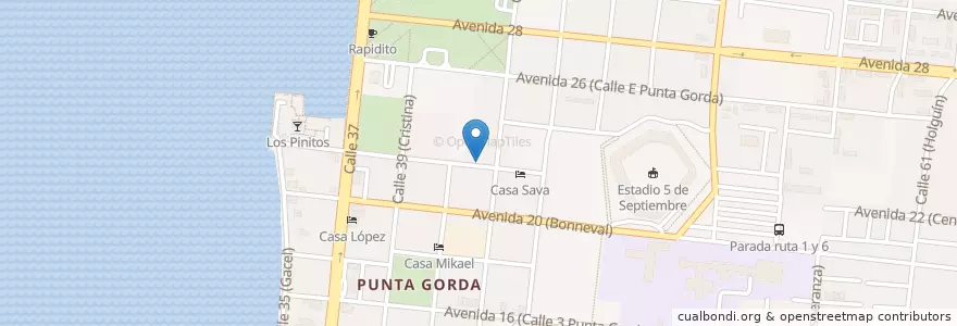 Mapa de ubicacion de Casa Nova en Cuba, Cienfuegos, Cienfuegos, Ciudad De Cienfuegos.