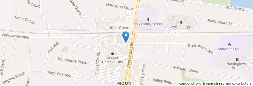 Mapa de ubicacion de Mount Waverley Pharmacy en Australie, Victoria, City Of Monash.