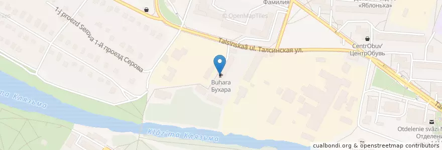 Mapa de ubicacion de Бухара en 俄罗斯/俄羅斯, Центральный Федеральный Округ, 莫斯科州, Городской Округ Щёлково.