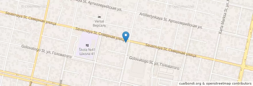Mapa de ubicacion de Автомойка en Russia, Distretto Federale Meridionale, Territorio Di Krasnodar, Городской Округ Краснодар.