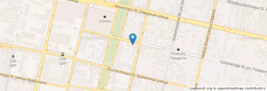 Mapa de ubicacion de Газпромбанк en Россия, Южный Федеральный Округ, Краснодарский Край, Городской Округ Краснодар.