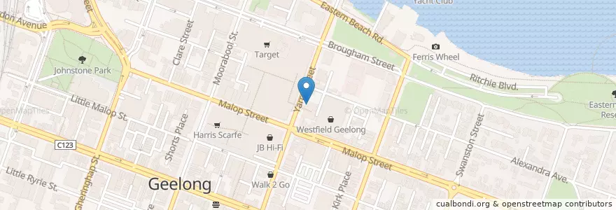 Mapa de ubicacion de The Groove Train en أستراليا, ولاية فيكتوريا, City Of Greater Geelong.