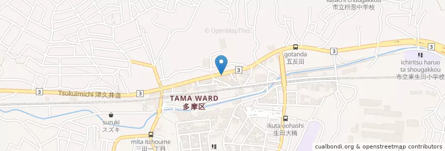 Mapa de ubicacion de ドトールコーヒーショップ en 일본, 가나가와현, 川崎市, 多摩区.