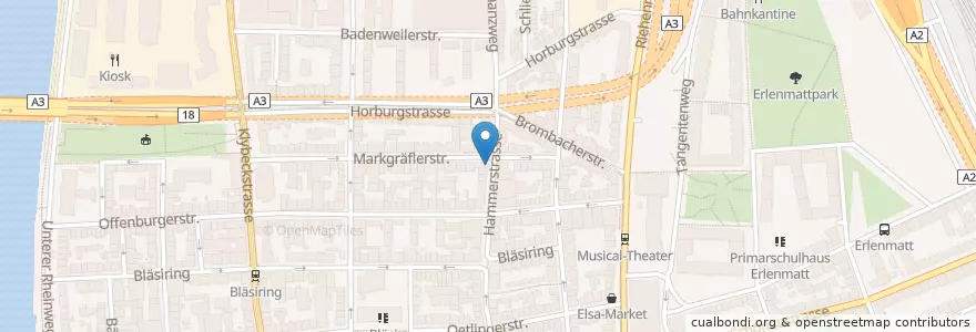 Mapa de ubicacion de Damak Tadi Take Away en سوئیس, Basel-Stadt, Basel.