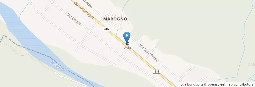Mapa de ubicacion de Avia en Suíça, Tessino, Distretto Di Blenio, Circolo D'Acquarossa, Acquarossa.