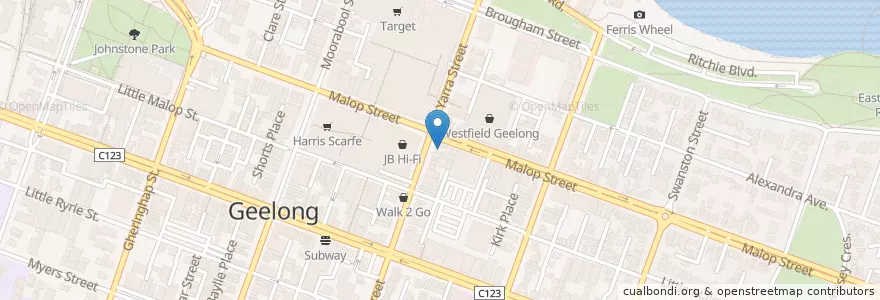 Mapa de ubicacion de Bhardwaj Dental Centre en Austrália, Victoria, City Of Greater Geelong.