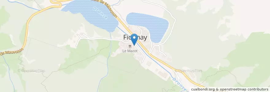 Mapa de ubicacion de Borne de Fionnay en سوئیس, Valais/Wallis, Entremont, Bagnes.