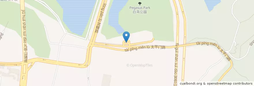 Mapa de ubicacion de Pegasus Park en China, Jiangsu, Nanjing City, Xuanwu District.