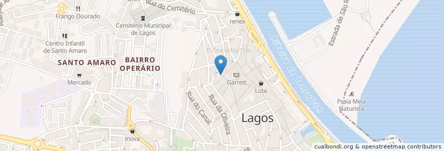 Mapa de ubicacion de Crédito Agrícola en Portekiz, Algarve, Algarve, Faro, Lagos, São Gonçalo De Lagos.