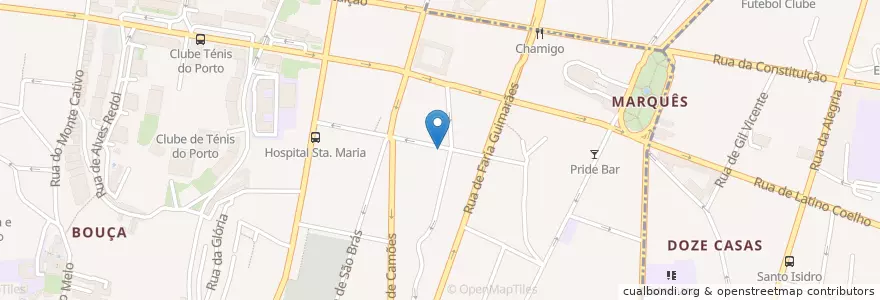 Mapa de ubicacion de Escola Superior de Educação Santa Maria en Portugal, Norte, Área Metropolitana Do Porto, Porto, Porto, Cedofeita, Santo Ildefonso, Sé, Miragaia, São Nicolau E Vitória.